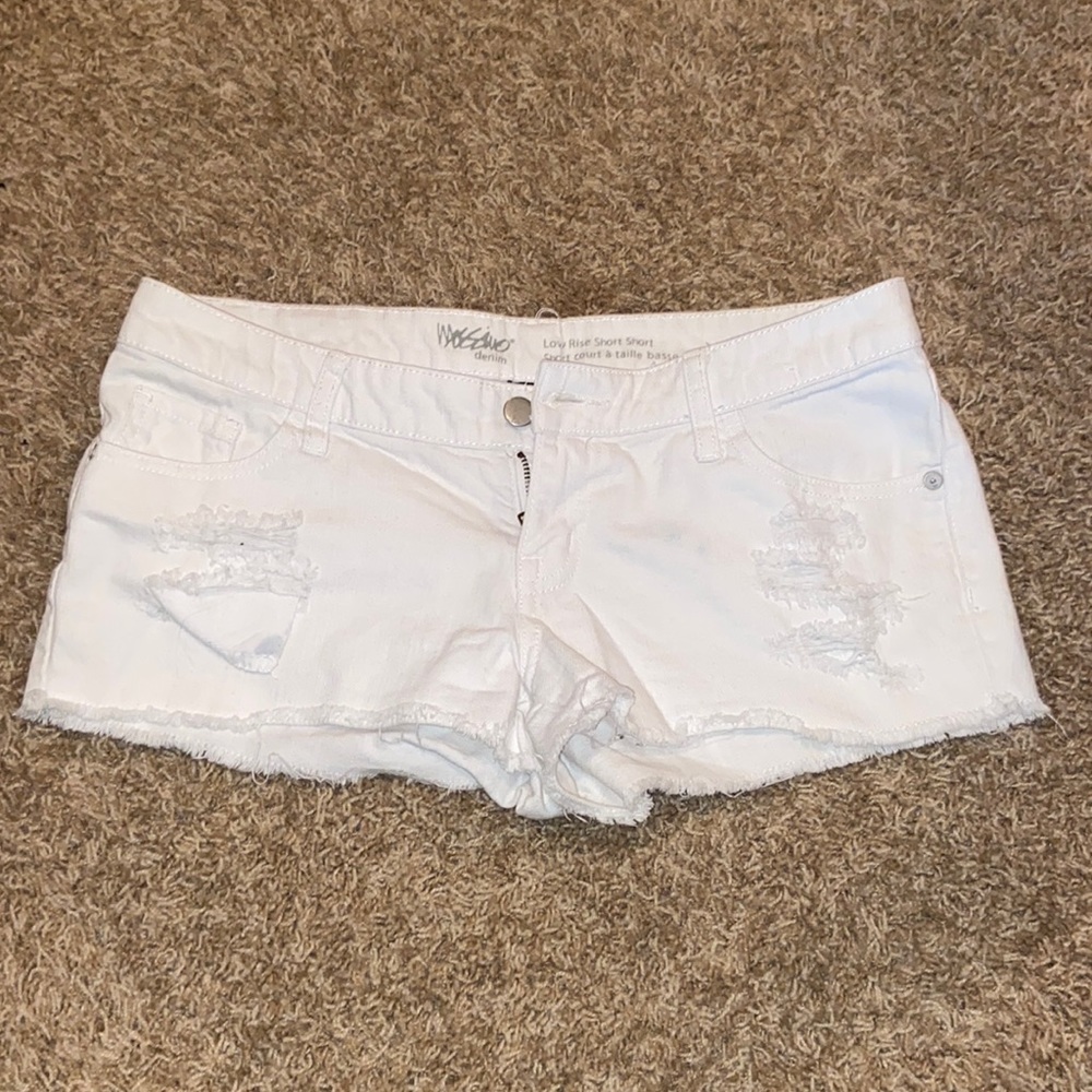 White Jean Shorts